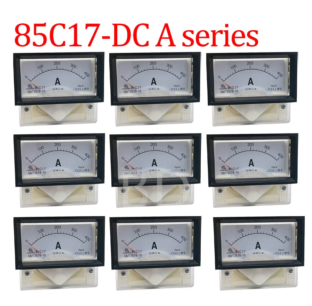 85C17  Analog Current Panel Meter Ammeter for Circuit Testing Ampere Tester Gauge DC 1A 2A 3A 5A 10A 15A 20A 30A 50A 75A 100A