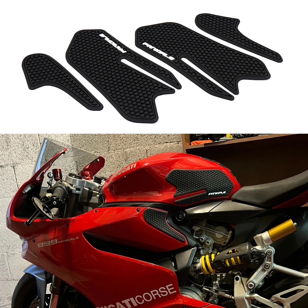 New Tank Traction Pad Side Gas Knee Grip Protector Anti slip sticker 3M Black Motorcycle For DUCATI PANIGALE 899 959 1199 1299