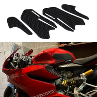 Nueva almohadilla de tracción de tanque, Protector lateral de rodilla de Gas, pegatina antideslizante 3M, motocicleta negra para DUCATI PANIGALE 899 959 1199 1299