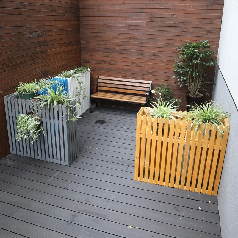

Outer Swing Partition Flower Box Outdoor Antiseptic Wood Fence Flowerpot Flower Jar Fence Outdoor Flower Pool
