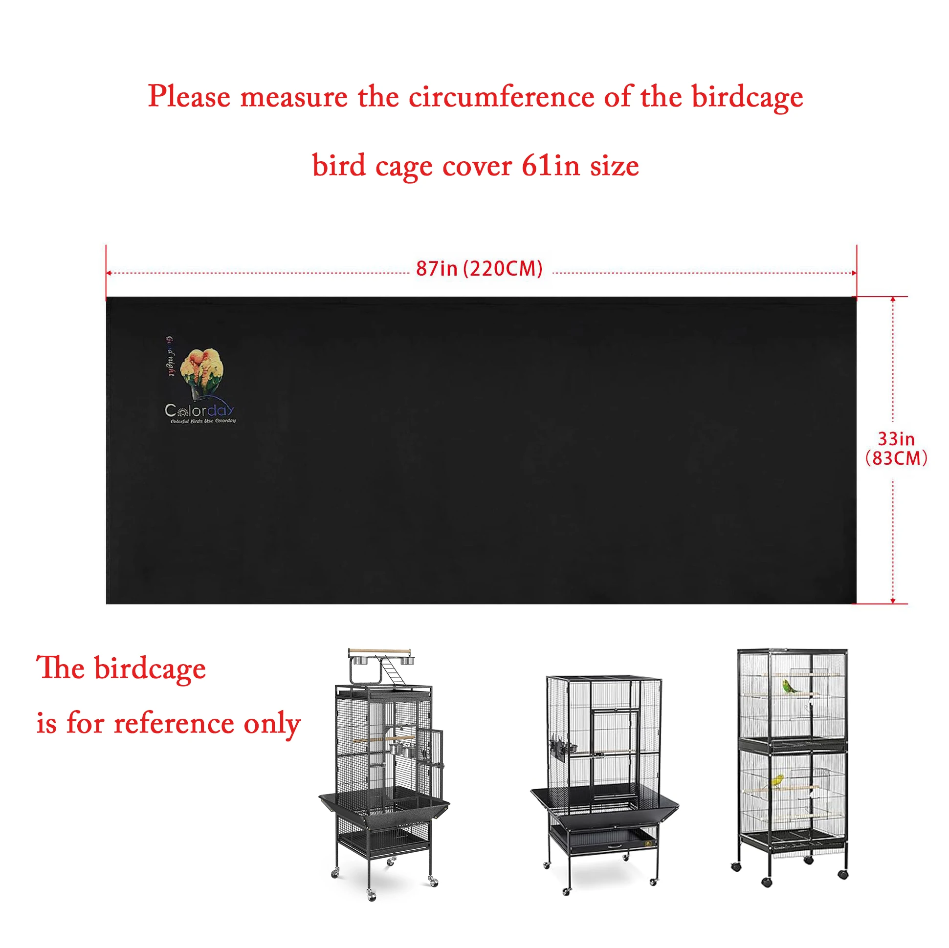 Bird cage cover, large universal blackout & breathable fabric 2