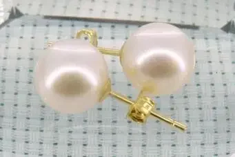 

Wholesale price WHITE 10-10.5MM AAA++ GRADE AKOYA PEARL STUD EARRINGS