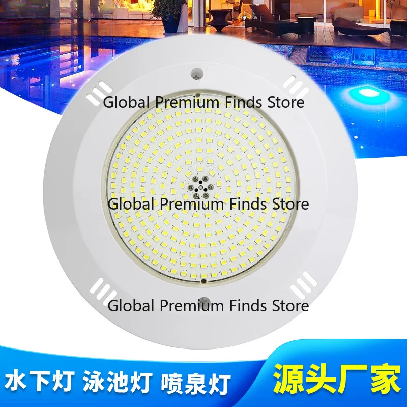 12V Wall-Mounted LED Pool Light with Colorful Resin Encasing Remote-Controlled Underwater Waterproof Lighting for Pools