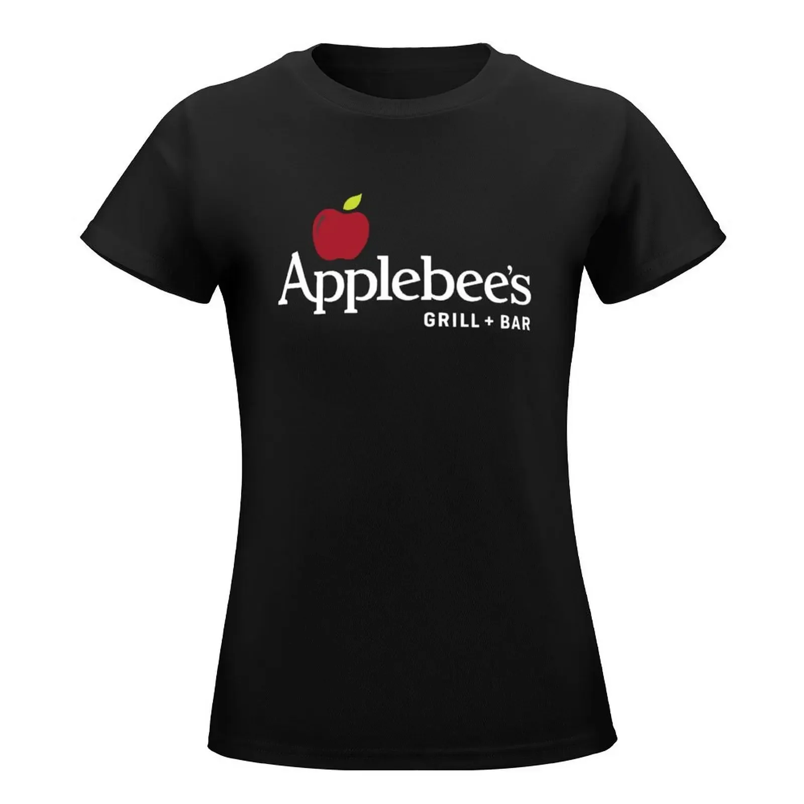 Retro Applebee＊s T-Shirt lady clothes korean fashion summer top Women's cotton t-shirt