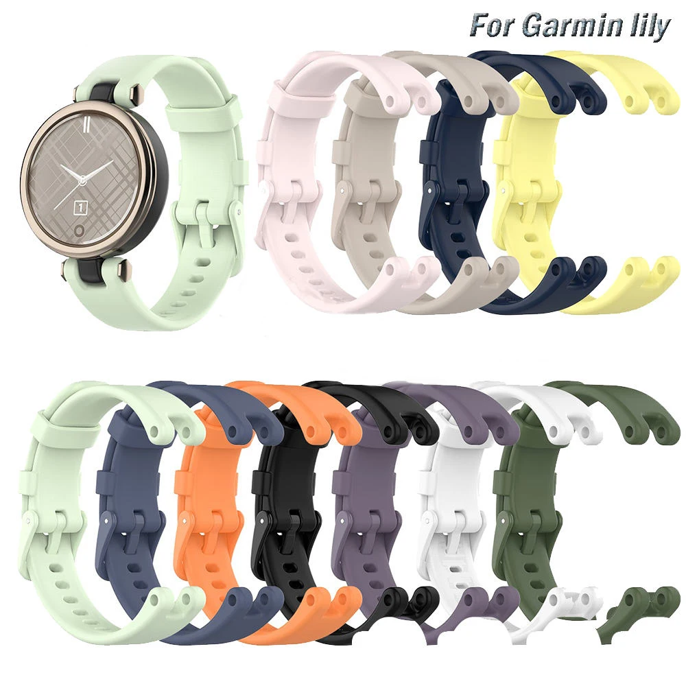 

Silicone Band Straps For Garmin Lily Smart Watch Strap Women Sport Fitness Watchband Bracelet Replace Accessory Wristband Correa