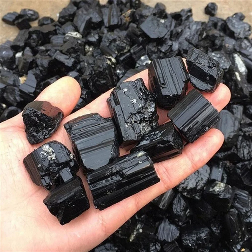 100% Natural Black Tourmaline Gravel Raw Gem Mineral Specimen Natural Crystal Stone Healing Magic Advanced Collection Eliminate