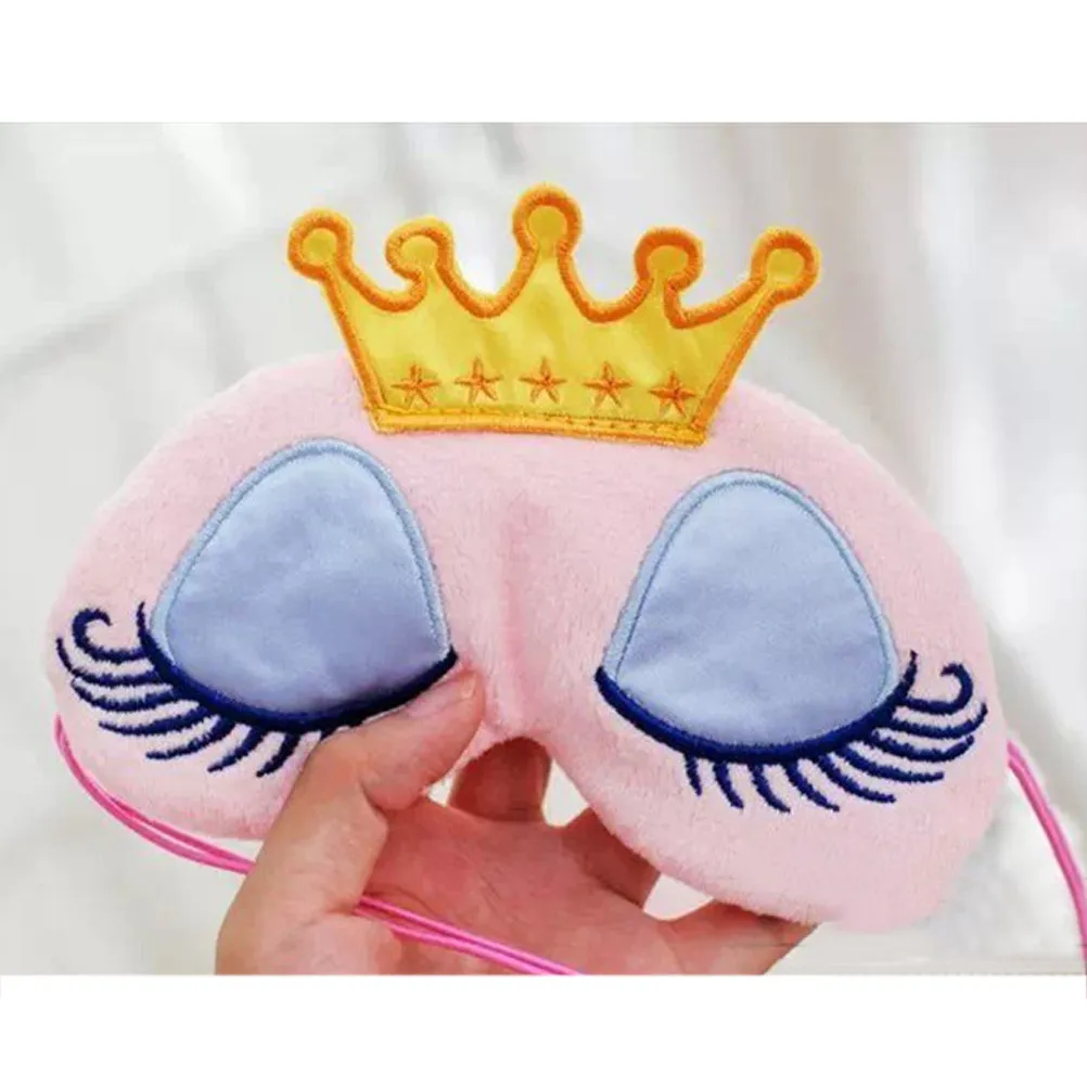 Cartoon Sleeping Eye Mask Blinder Patch with Stretchy Strap Fits All Head Sizes Women Men Children Travel Nap Light Blocking