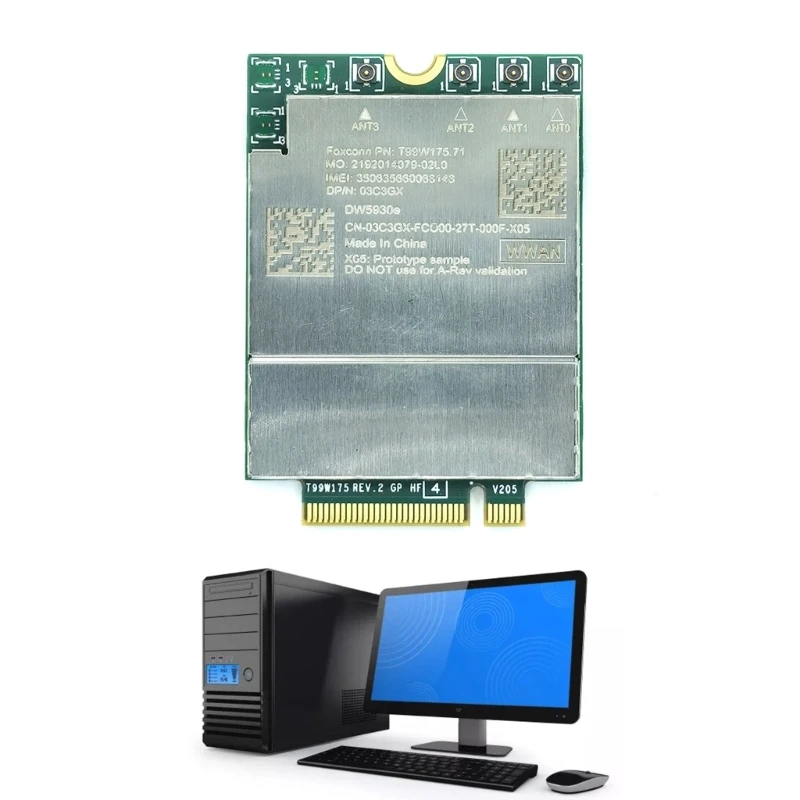 T99W175 X-55 5G WLAN Card M2- WWAN Connector 03C3GX for PRECISION 7760 7560 Dropship