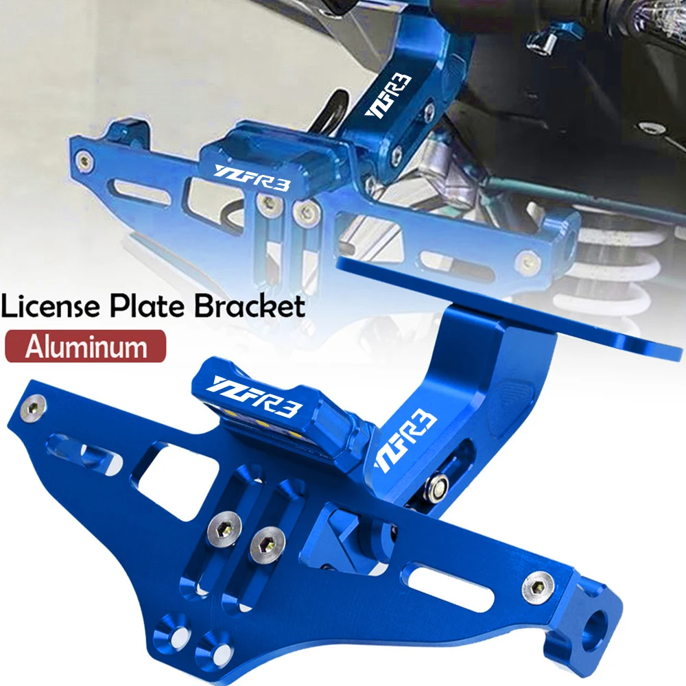 

Moto Fender Eliminator Adjustable License Plate Holder Bracket LED For yamaha R3 YZFR3 YZF-R3 YZF R3 2015 2016 2017 2018-2024