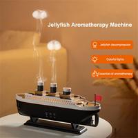 2025  Titanic Ship Model Air Humidifier 250ml Essential Oil Diffuser Jellyfish Smoke Ring Spray Aroma Diffuser For Hoair humidif