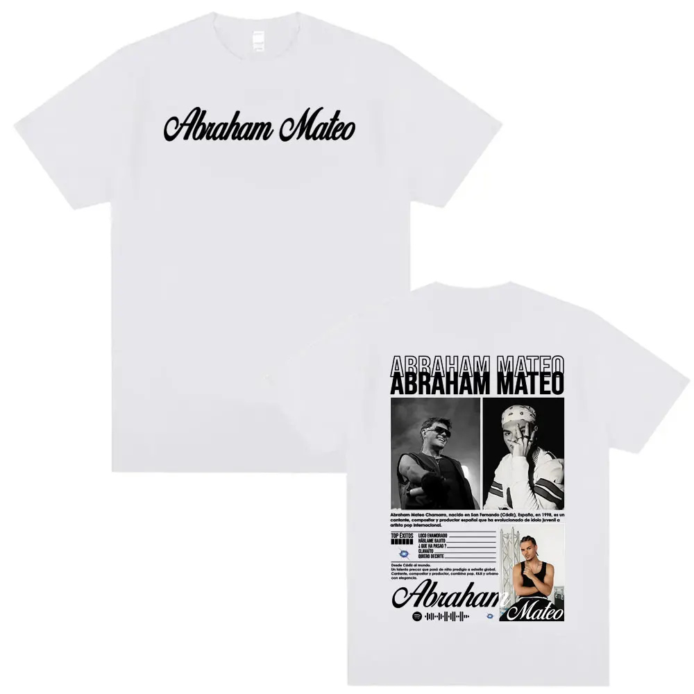 مغني الراب أبراهام ماتيو ألبوم 2025 جولة ميرش تي شيرت الرجال النساء ريترو شارع العليا قصيرة الأكمام تي شيرت موضة 100_ القطن تي شيرت #4