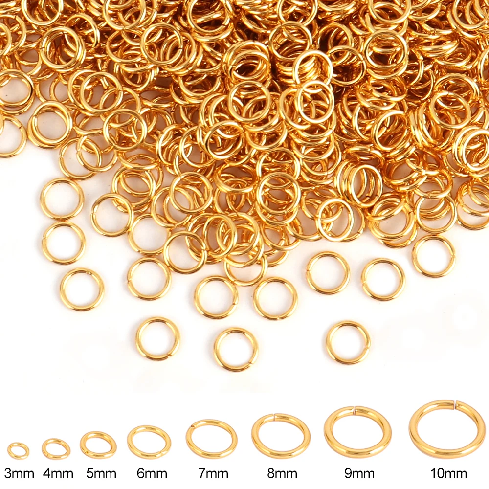 100-200pcs Stainless Steel Close Rings Findings Open Jump Rings Split Rings Connectors For Making DIY Jewelry Accessories