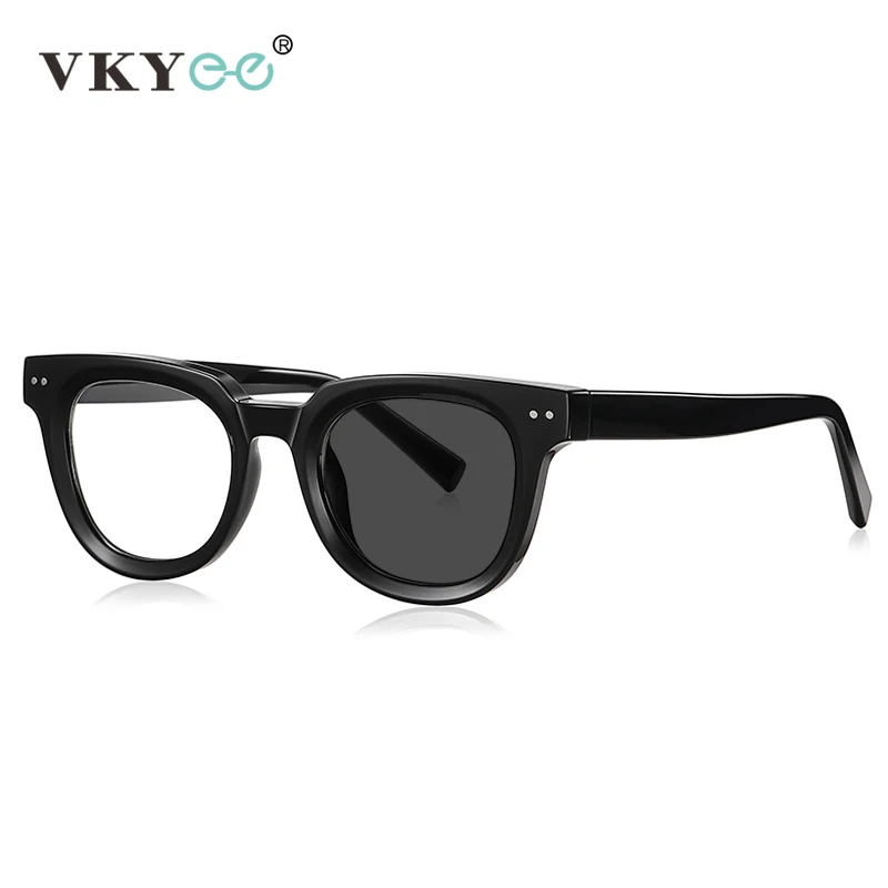 VKYEE, gafas de montura pequeña a la moda, gafas de protección contra luz azul de estilo Simple para mujer, gafas fotocromáticas graduadas personalizables