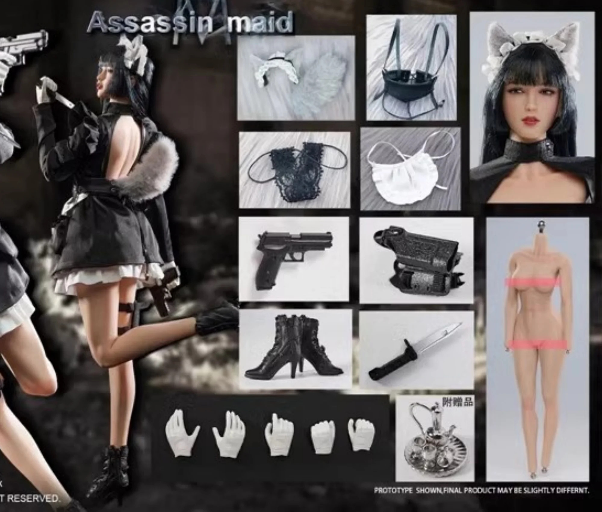 

VERYCOOL VCF-2065 1/6 Assassin Maid Qi Er Action Figure Model