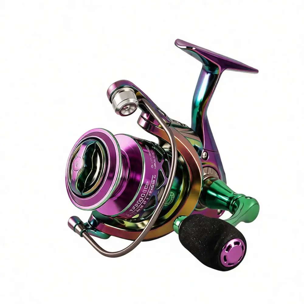 High Performance Metal Spinning Reel Colorful Fishing Gear Saltwater Surf Casting Wheel For Professional Anglers