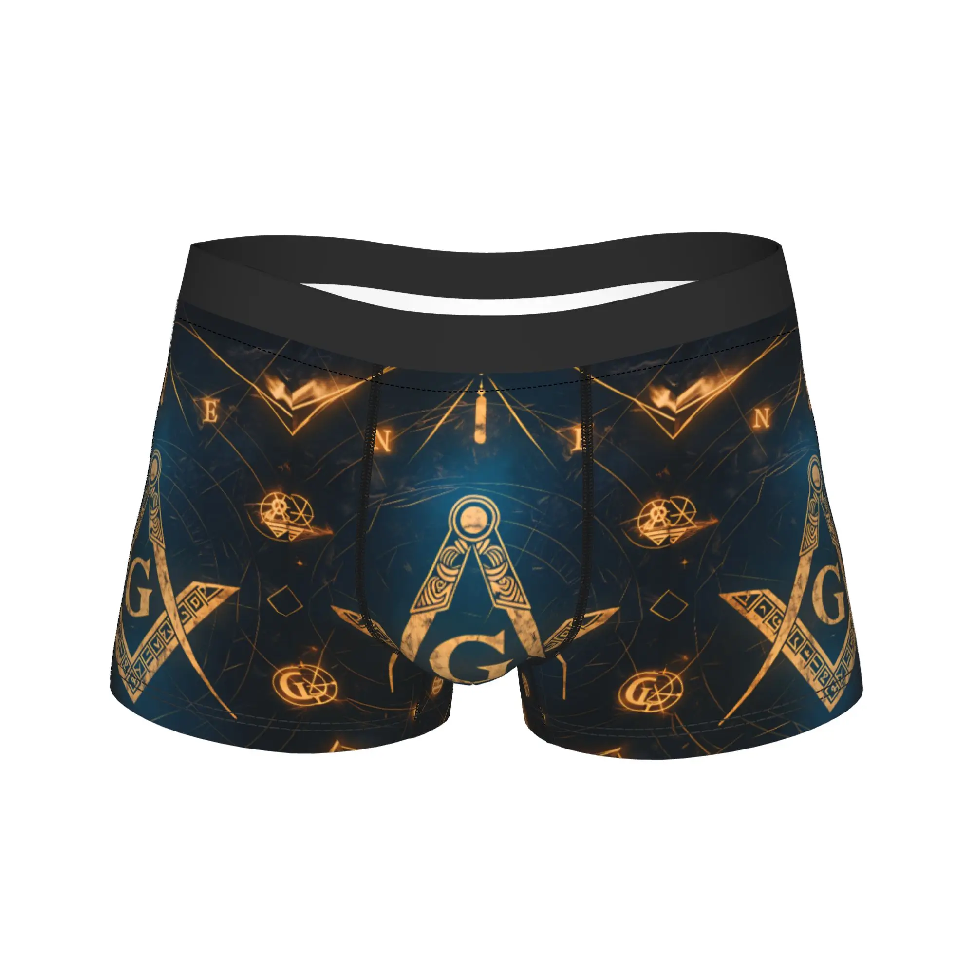 

Freemasonry Symbol Underwear Males Panties Pattern Breathable Trunk Hot Sale Shorts Briefs Plus Size