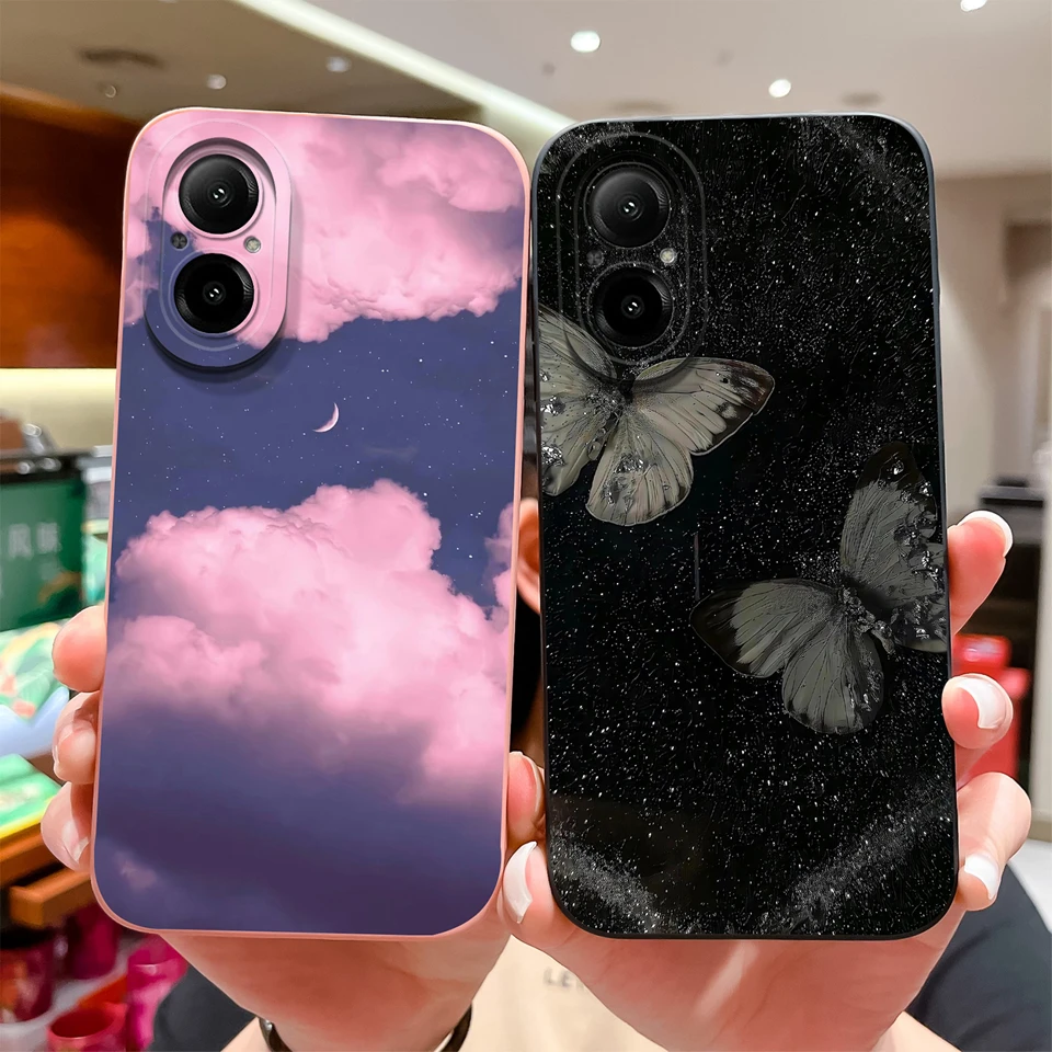 Case For OPPO Realme C67 4G C65 4G 5G Cute Cat Flower Liquid Shockproof Anti-fall Antifouling Shell For realme c67 c65 Funda