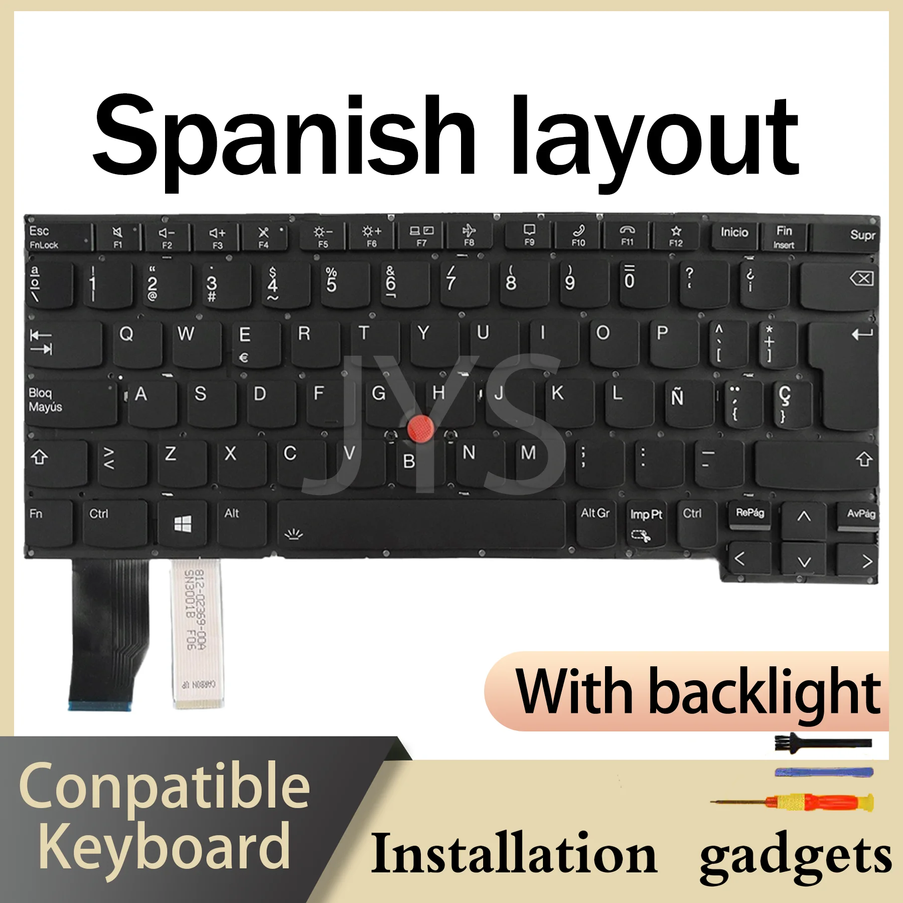 Suitable for Lenovo Thinkpad X13 Yoga Gen2 5M11C18727 backlit keyboard UK US Spanish layout
