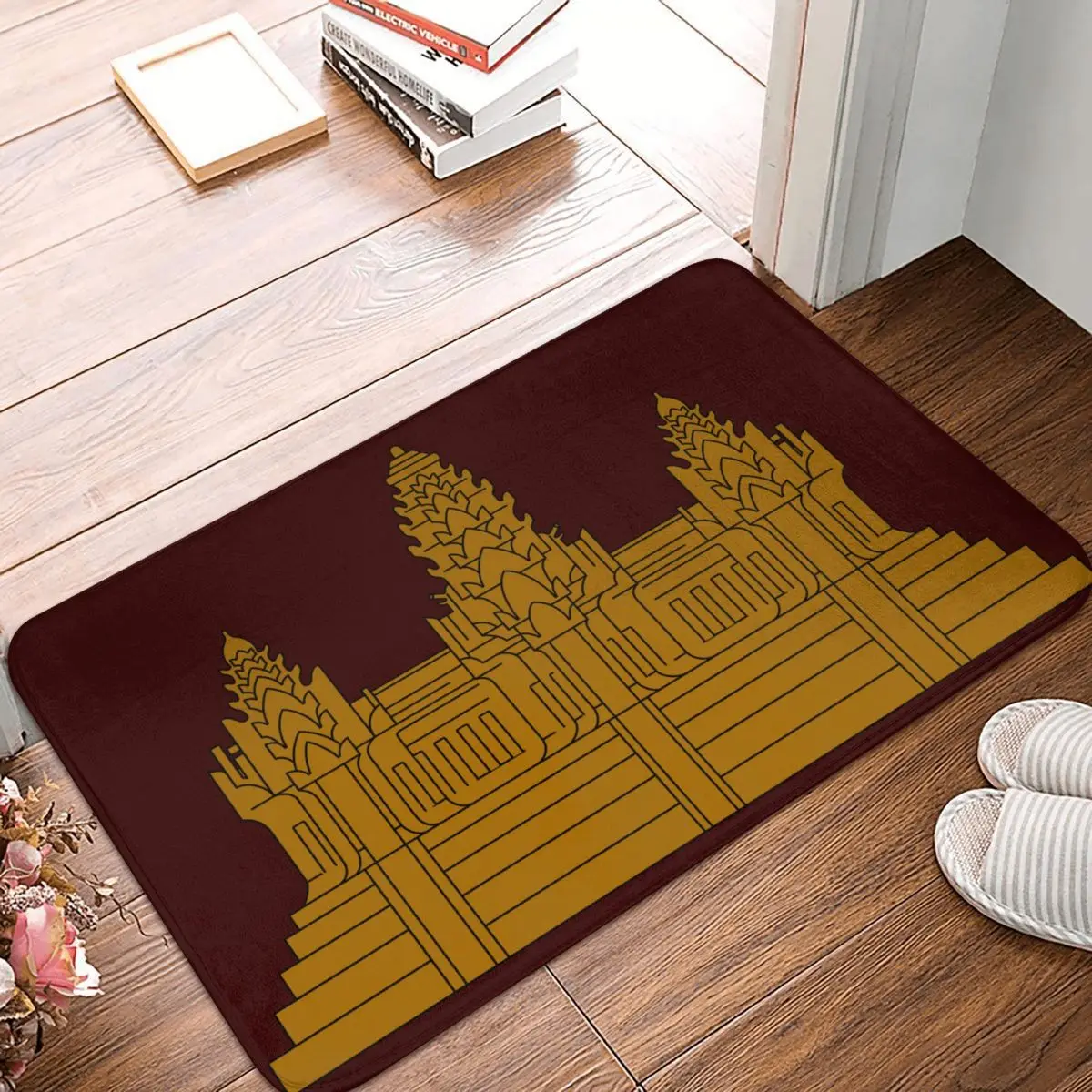 

Graphic Angkor Wat Khmer Cambodian Flag Doormat Kitchen Carpet Outdoor Rug Home Decoration