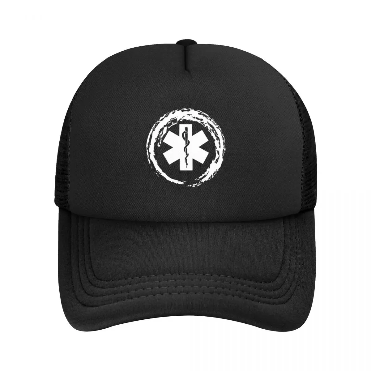 EMT Star Of Life Emergency Medical Mesh Baseball Cap Adult Casual Sun Hats Adjustable Polyester Fishing Hat Summer Trucker Cap