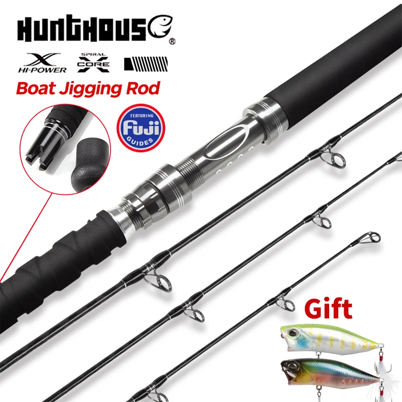 

Hunthouse Popping Fishing Rod Fast 2.35m 2.55m 2.7m Fuji Guide Carbon Fiber Boat Ocean Sea Popper Rods EVA Grip for Tuna Game GT