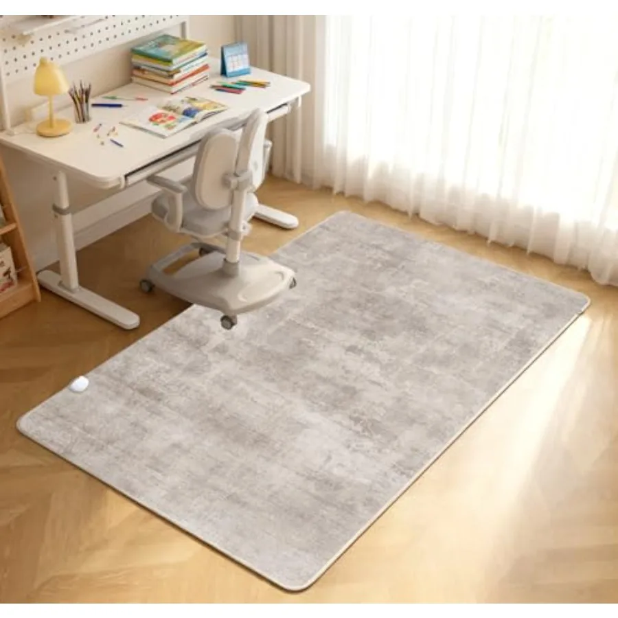 พรมไฟฟ้าอุ่น 35x55 นิ้ว พรมอุ่นนุ่มสบาย พร้อมตัวตั้งเวลา อุ่นเร็ว สำหรับสำนักงาน โซฟา ห้องอ่านหนังสือ