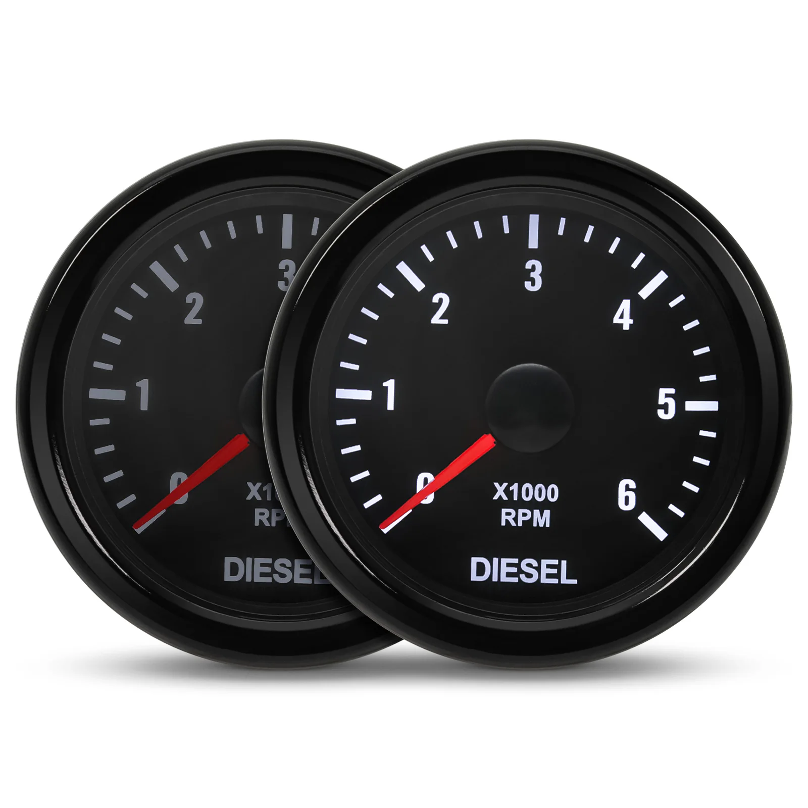 52mm Auto Tachometer Gauge 0-6000 RPM Tacho Meter Mit Weiß Hintergrundbeleuchtung Für 1-20 Zylinder Für Diesel motor Auto 12V Angepasst – Detail 5