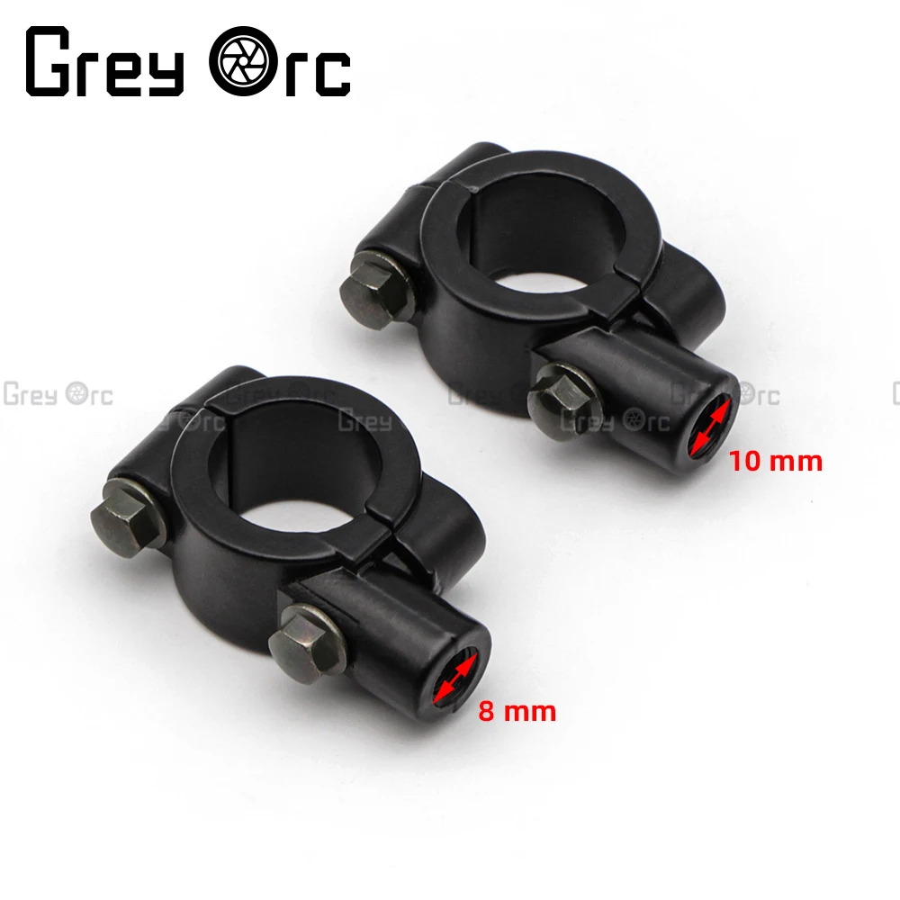 Universal 2pcs 8mm 10mm Black Rearview Handlebar Mirror Mount Holder Adapter Clamp Base HandleBar Bracket Motorcycle Tool