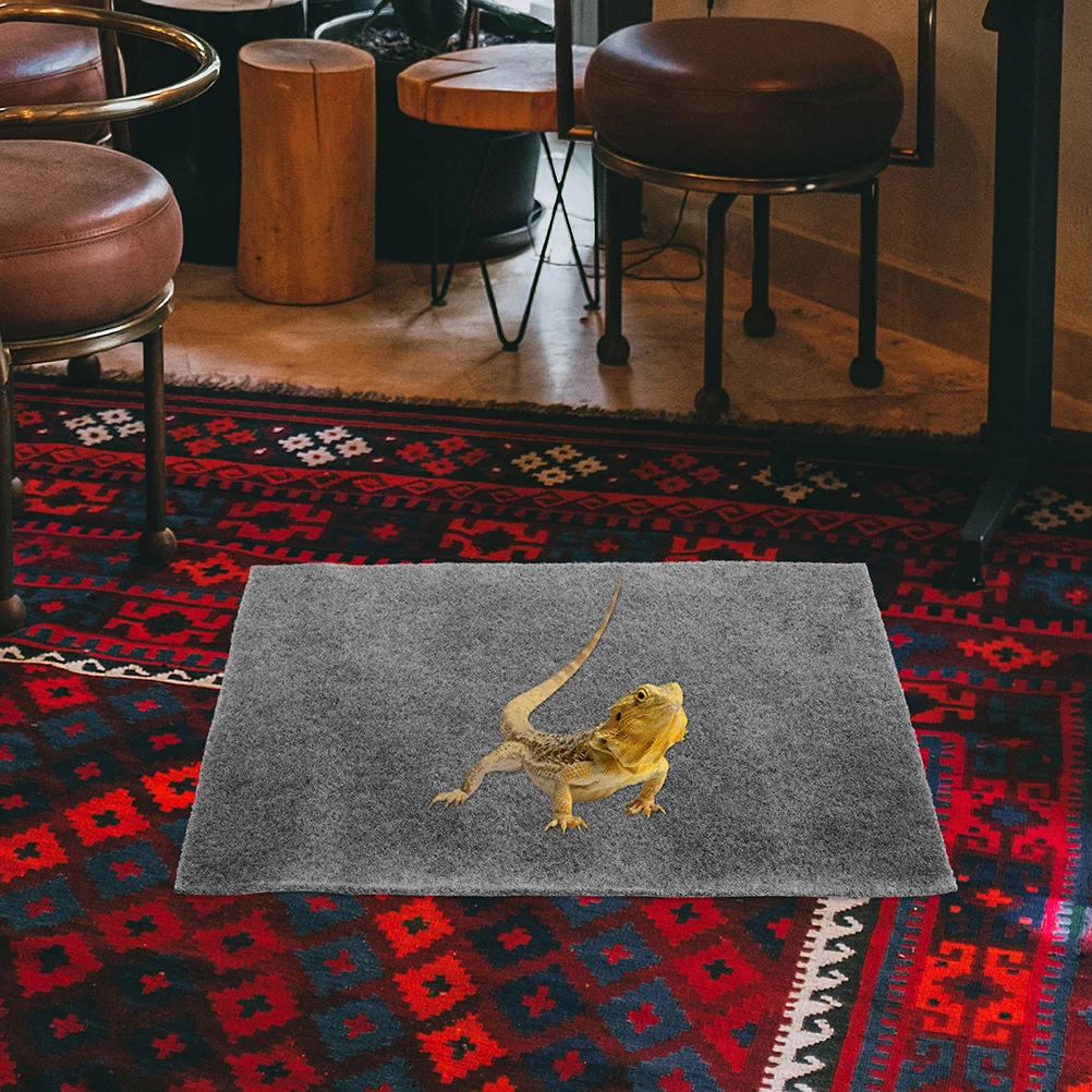 

3Pcs Reptile Absorbent Mats Polyester Safe Thick Reptile Tank Bedding Natural Decorative Carpet for Snakes Turtles Lizards