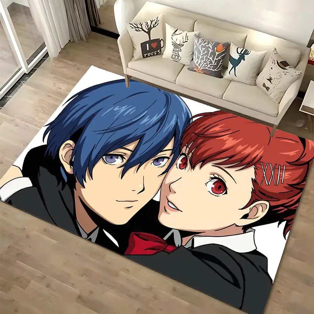 Game P-Persona 3 Floor Mat Rugs Soft Bedroom Floor Anti-skid Household Carpets