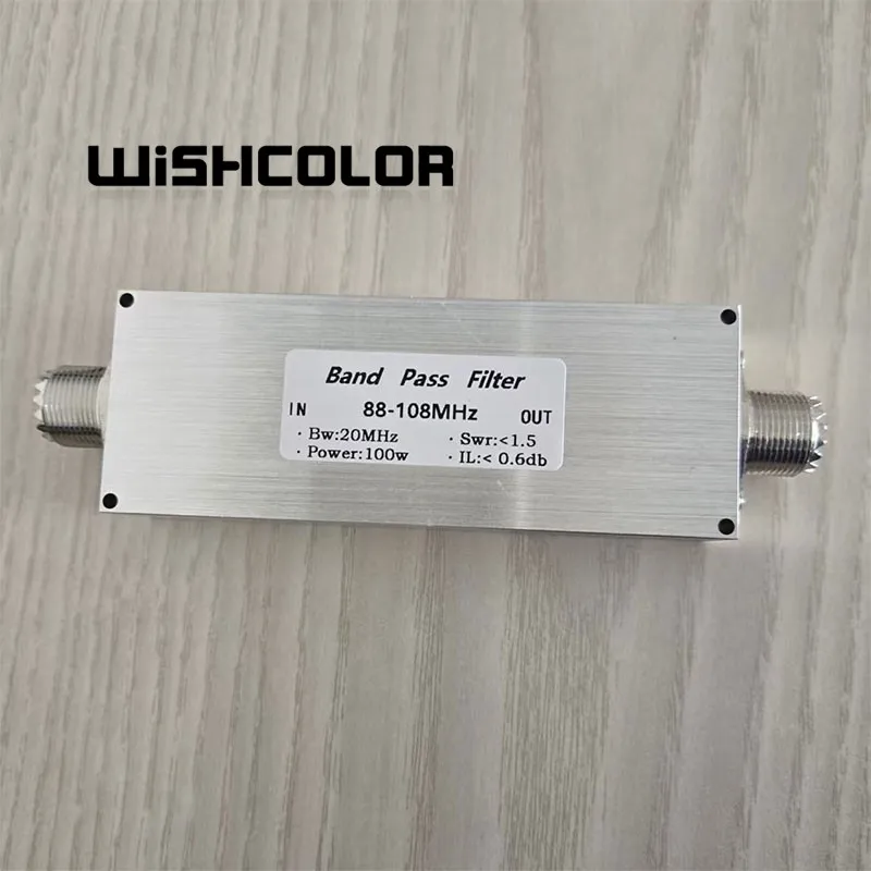 wishcolor-bpf-88-108m-100wm-plus-88-108mhz-100w-bandpass-filter-rf-harmonic-clutter-filtering-with-m-n-female-connector