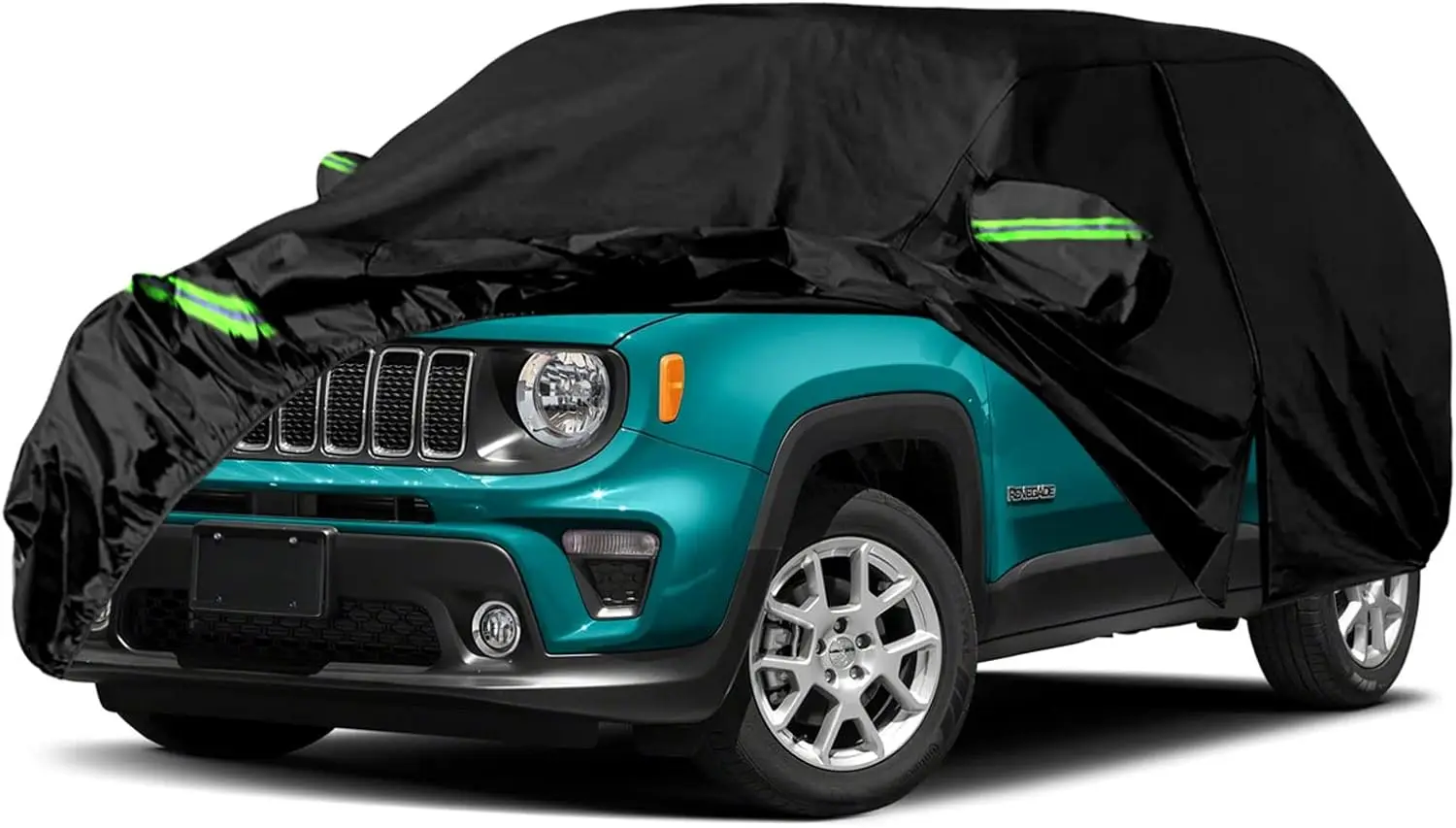 

Waterproof All-Weather Car Cover for Jeep Renegade 2015-2025, 6-Layer Protection with Zipper & Windproof Bands