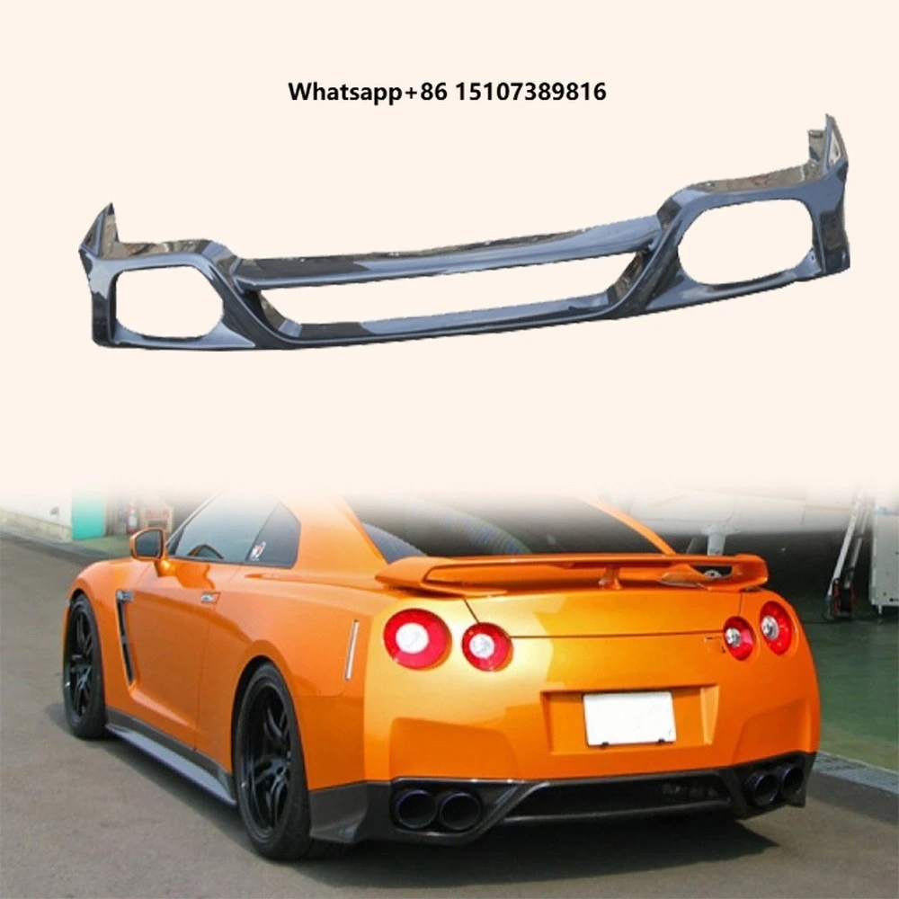 For 2008-2016 GTR R35 ZL Style Rear Bumper Diffuser Lip Splitter Spoiler