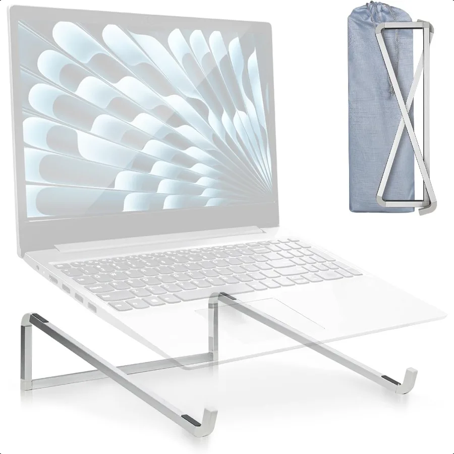 

Foldable Laptop Stand for Desk Universal Laptop Riser Ventilated Holder Mount Compatible with Book Notebook ASUS Acer and More