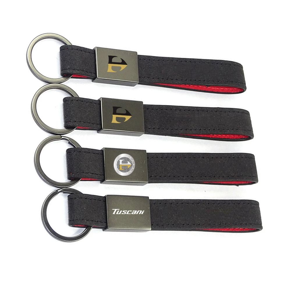 For Alcantara Leather Key Chain Italy Flag Car Embroidery Keyring For Hyundai Solaris Tuscani A Trois Volumes Solaris Saloon HCR