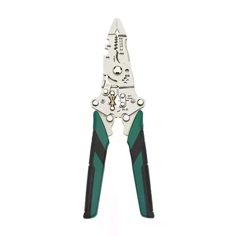 Wire Stripper Foldable Cable Cutter Stripper Pliers Multi-Function Electrician Hand Tool For Wires Cutting Crimping Winding