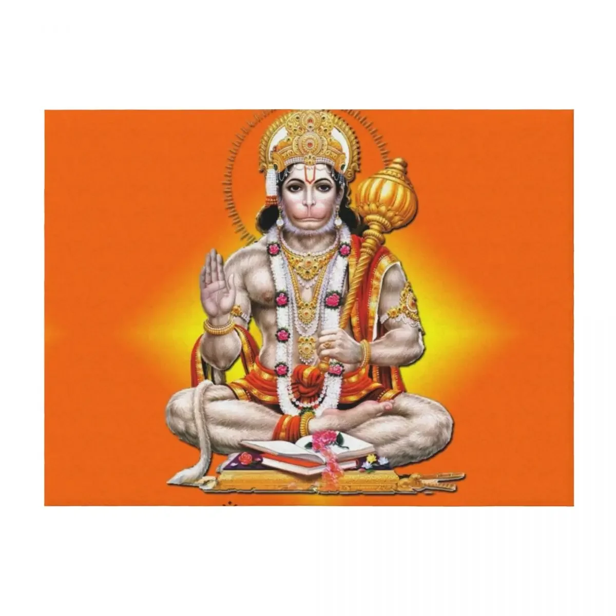 

Hindu Hanuman 1 Throw Blanket Cute Plaid Luxury Thicken Soft Sofas Blankets