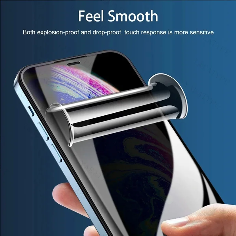 5 Stück Sichtschutz-Hydrogel-Folie für iPhone 7 8 14 13 12 11 15 16 17 ProMax Plus Mini Anti-Spy Displayschutzfolie für iPhone X XR XS Air – Detail 1