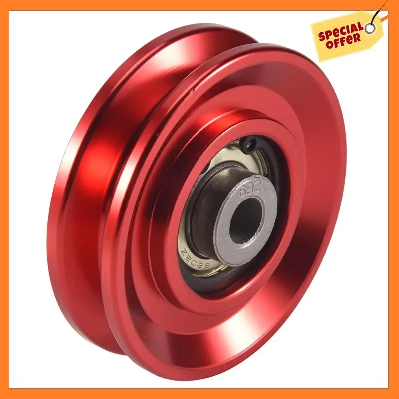 

AD08-73Mm Universal Aluminum Lift Heavy Load Bearing Pulley Wheel Cable Fitness Gym Equipment For Climbing Camping Pulley