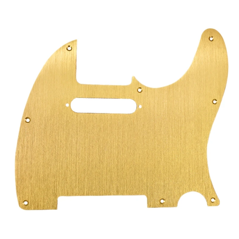 Golden 8 Hole Tele Guitar Pickguard Metal Pick Guard for Standard Telecaster Pickguard Replacement