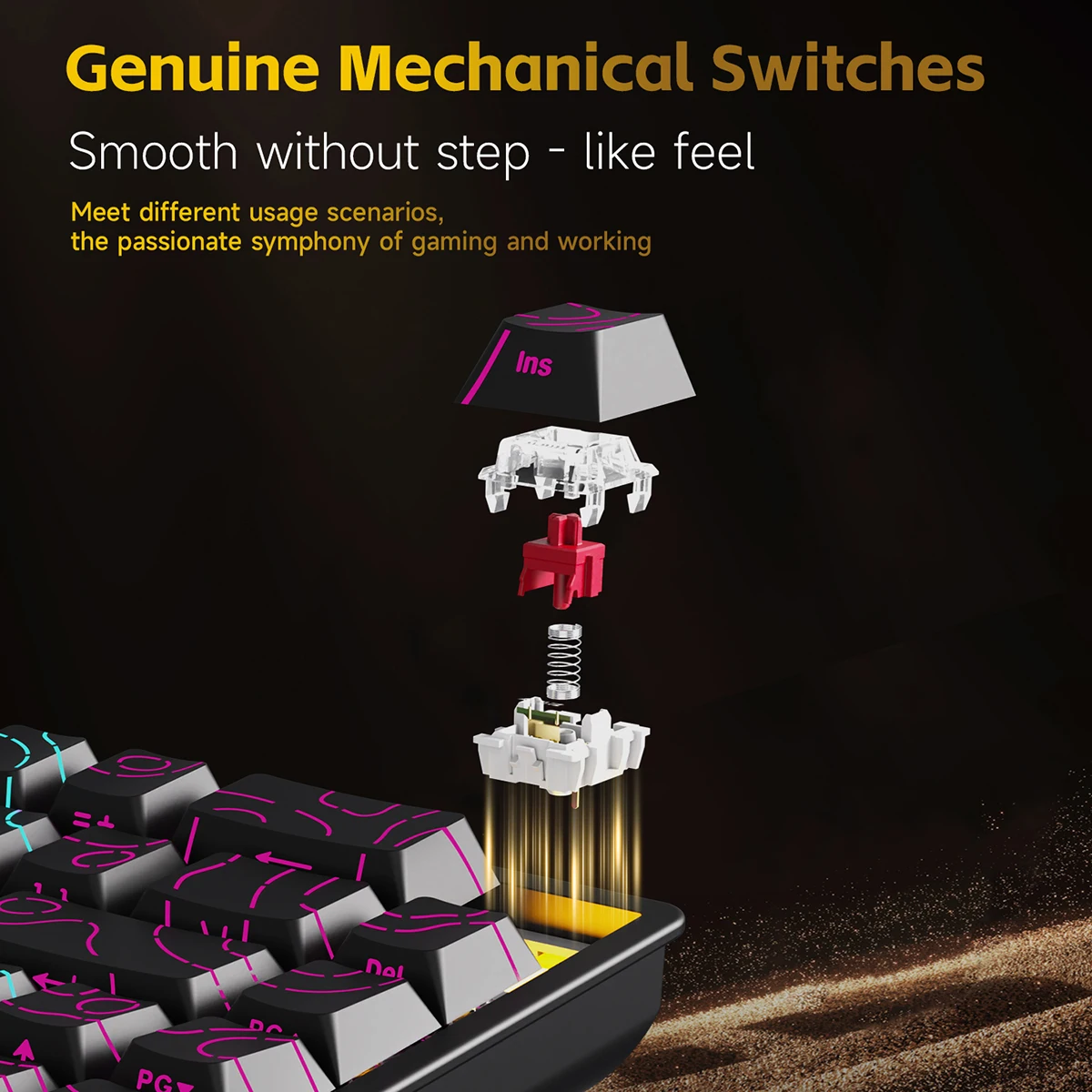 AJAZZ NK68 V2 gaming mechanica - Gaming Keyboard Thocky review and price