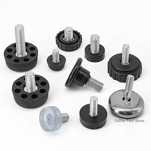 M6 M8 Leveling Foot Screw On Type PP Plastic Furniture Table Chair Sofa Leg Anti-slip Feet Adjustable Leveler Base Bolt Pad - Image 3