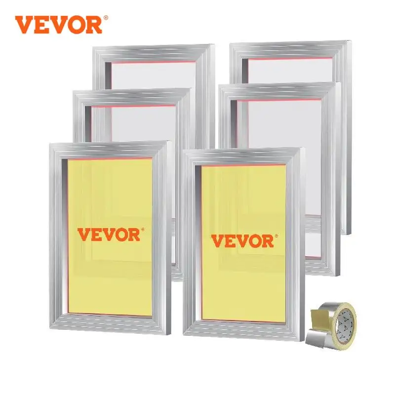 

VEVOR 6 PCs Screen Printing Kit 10x14 inch Aluminum Silk Screen Printing Frames Silk Screen Printing Frame Tension Nylon Mesh