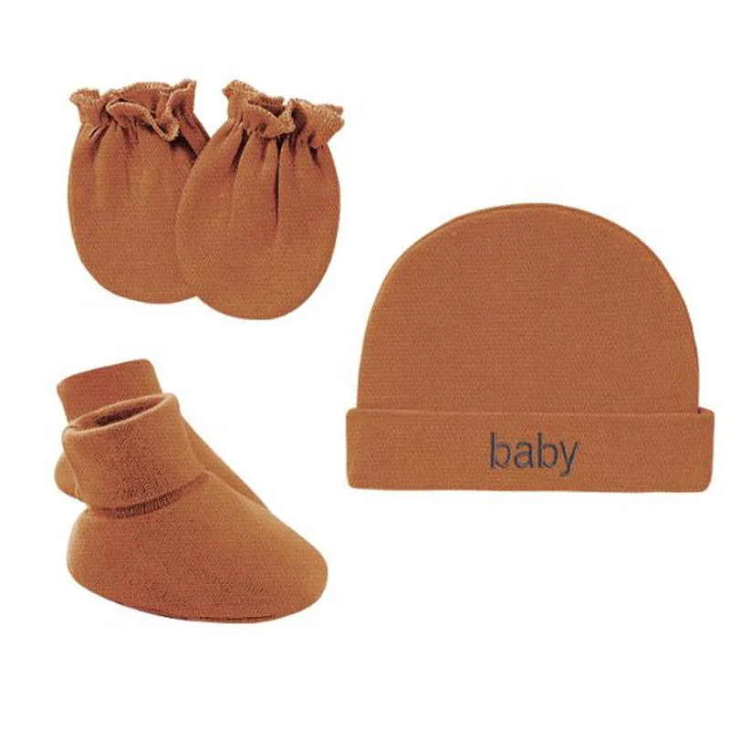 3Pcs New Newborn Baby Hat+Gloves+Socks Set