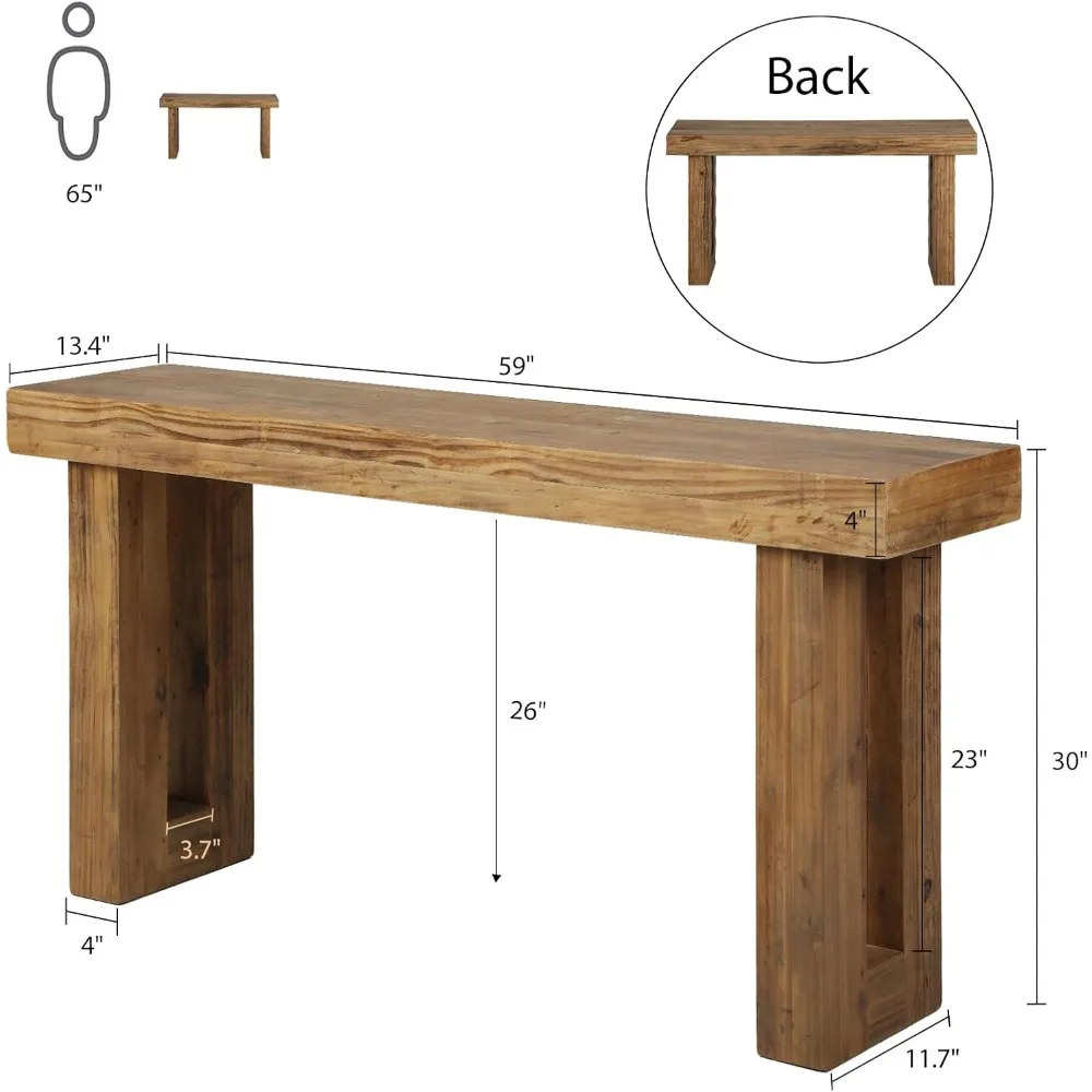 Reclaimed Solid Wood Console Table, 59