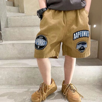 Boys Cotton Shorts New Children's Summer Wear Boys' Five-point Pants In The Big Boy's Western Style Casual Pants Outer Wear