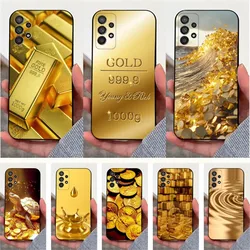 Money Gold Art Phone Case For Samsung S25,S24,S23,S22,S20,S21,S10,Ultra,Plus,Lite,FE,Soft Silicone Black Cover