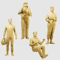 3D Print 1/64 1/43 1/35 Male Racer Figures Miniatures Doll Model Figurine Scene Mini Doll Prop Display Decor For Cars Toys
