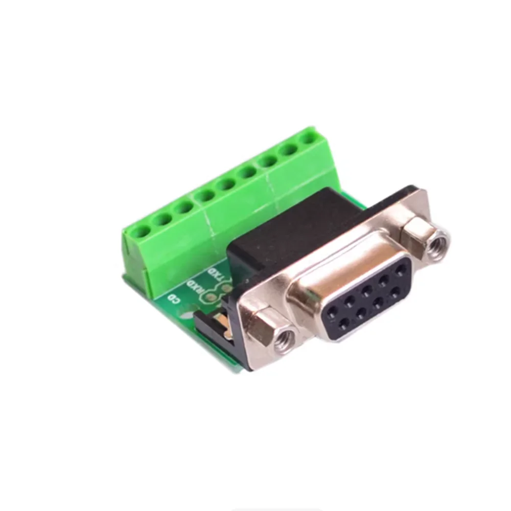 DB9 Male/Female Connector Screw Terminal Adapter Board 9-pin 9-hole RS232 RS485 Conversion Board