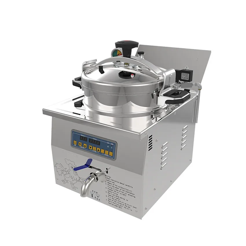 

CE OEM Counter Top Stainless Commercial Pressure Cooker & air Fryer Chicken Pressure Deep Fryer